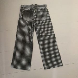 Reformation cropped gingham jeans